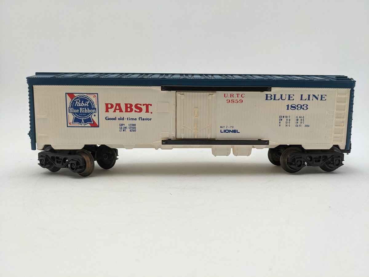 Lionel 6-9859 O Gauge Pabst Blue Ribbon Reefer #9859 EX