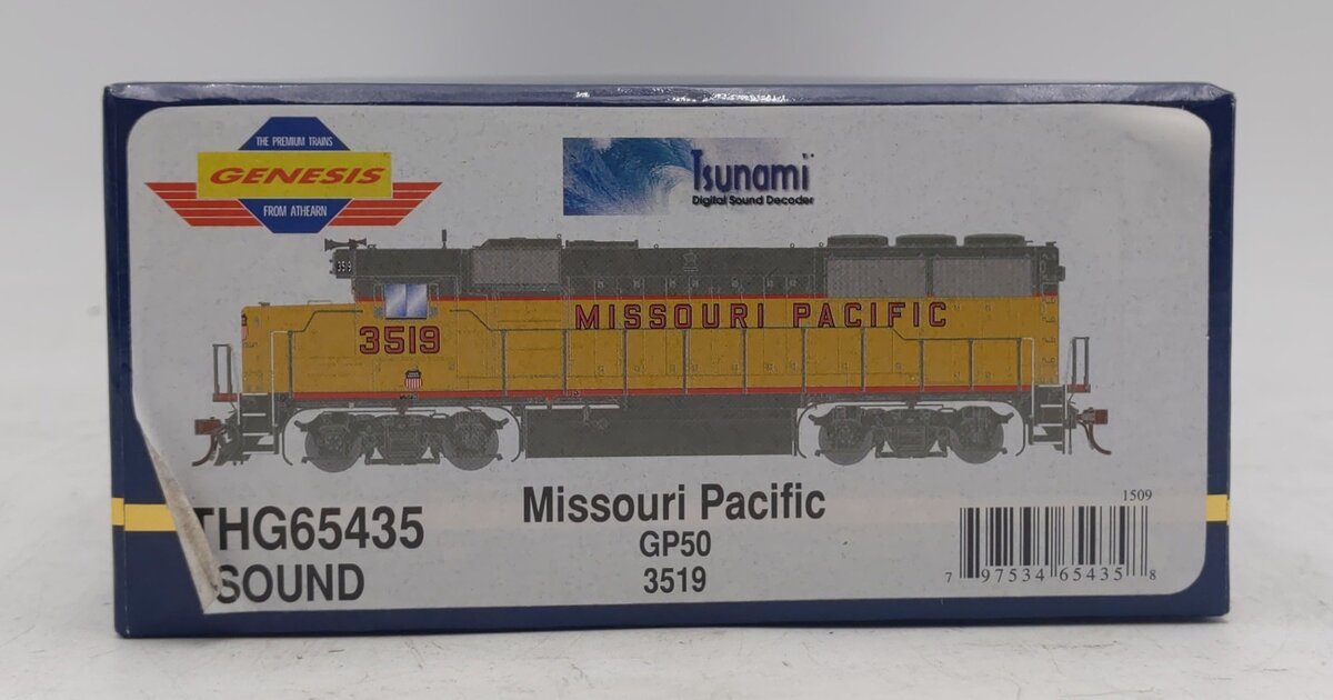 Athearn ATHG65435 HO Scale Missouri Pacific GP50 Diesel Loco #3519 w/DCC&Sound LN/Box