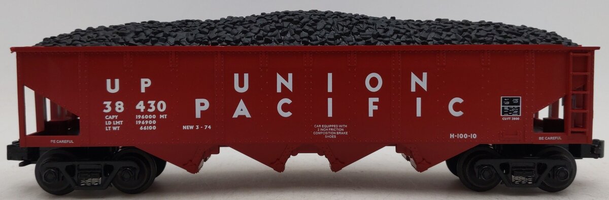 MTH 30-7521C O Gauge Union Pacific4-Bay Hopper #38430 EX