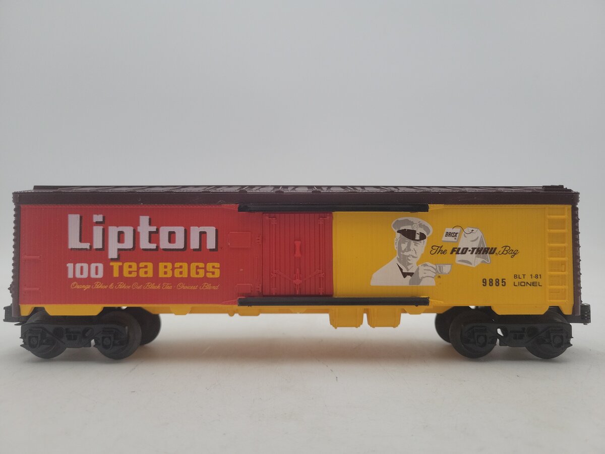Lionel 6-9885 O Gauge Lipton Tea Billboard Reefer Car VG/Box