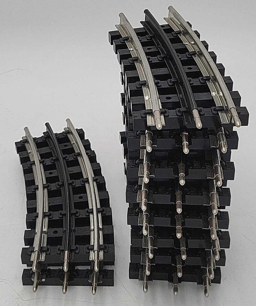 K-Line O Gauge Assorted Half-Curve Tubular Track Sections [10] EX