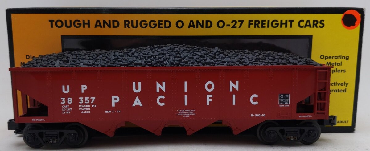 MTH 30-7521 O Gauge Union Pacific Hopper #38357 EX/Box