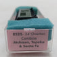 Roundhouse 8525 N Scale Atchison, Topeka & Santa Fe 34' Overton Combine Car LN/Box