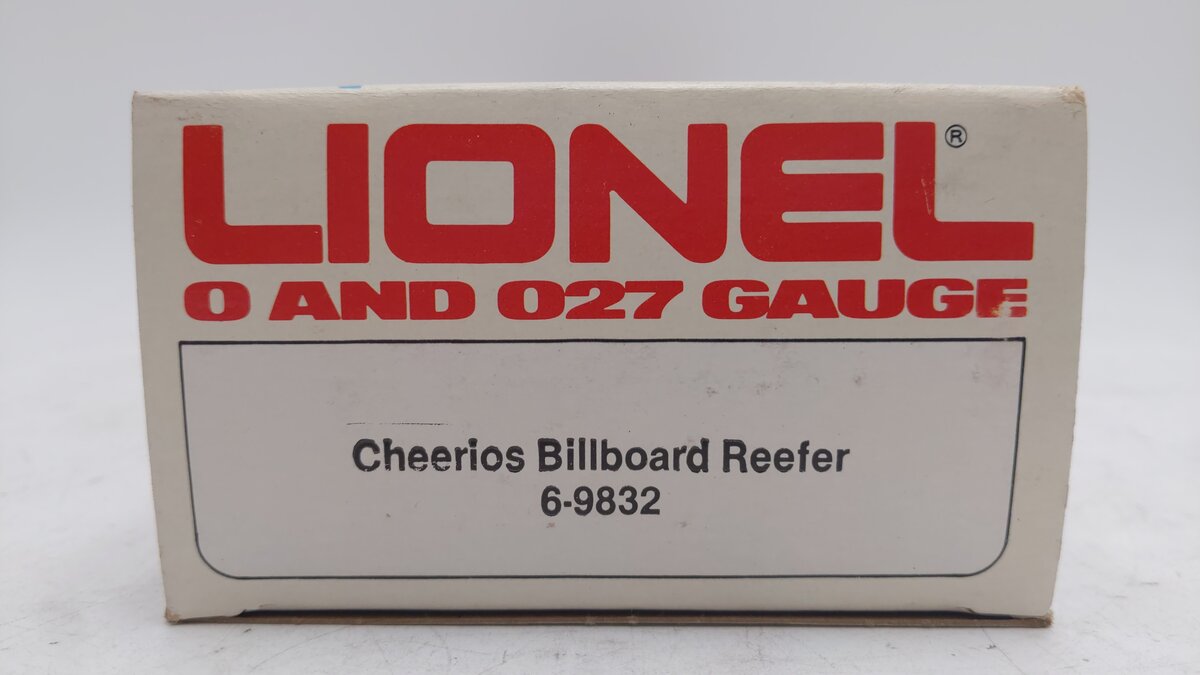 Lionel 6-9832 O Gauge Cheerios Billboard Reefer Car VG/Box