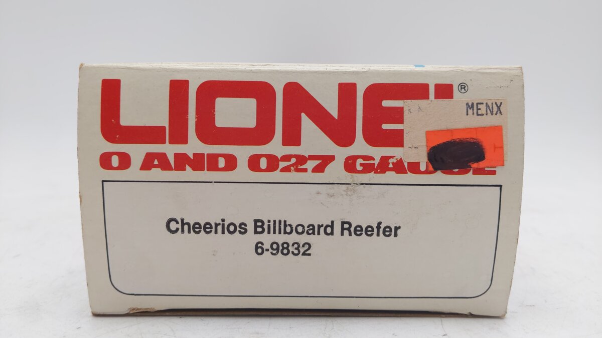 Lionel 6-9832 O Gauge Cheerios Billboard Reefer Car VG/Box