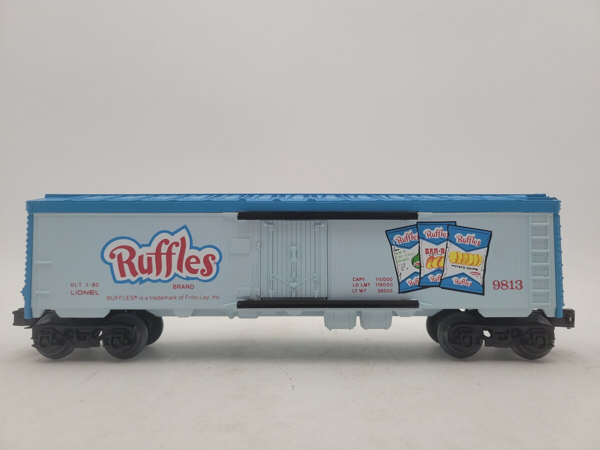 Lionel 6-9813 O Gauge Ruffles Potato Chips Billboard Reefer Car #9813 VG/Box