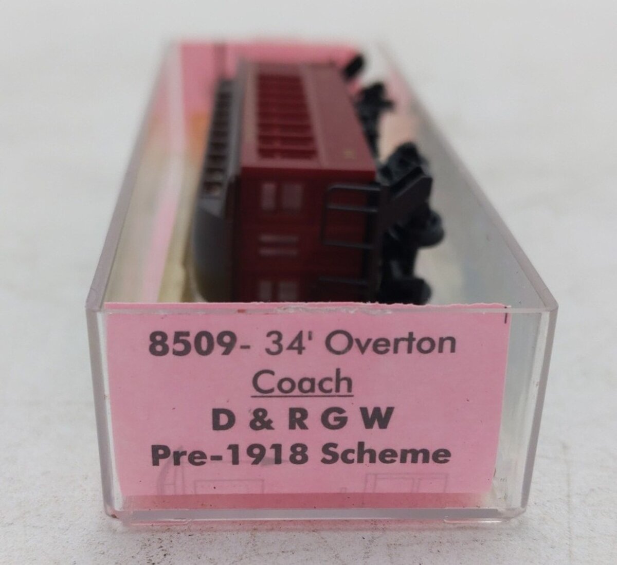 Roundhouse 8509 N Scale Denver & Rio Grande Western 34' Overton Coach Car #283  LN/Box