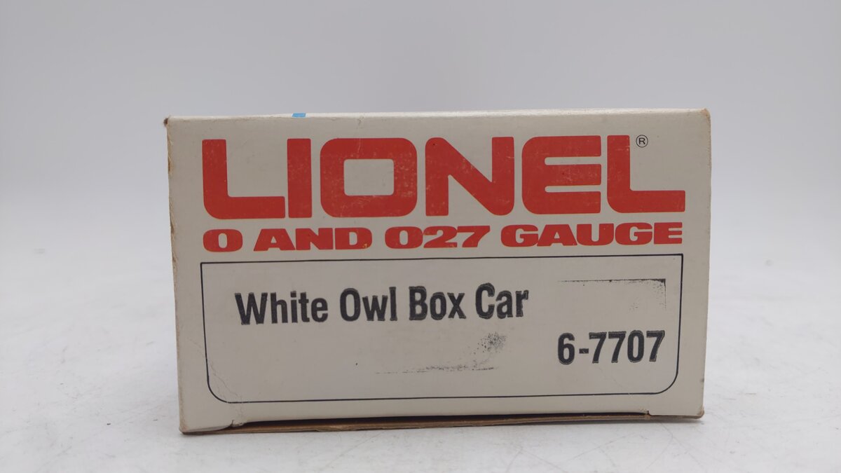 Lionel 6-7707 O Gauge White Owl Cigar Boxcar EX/Box