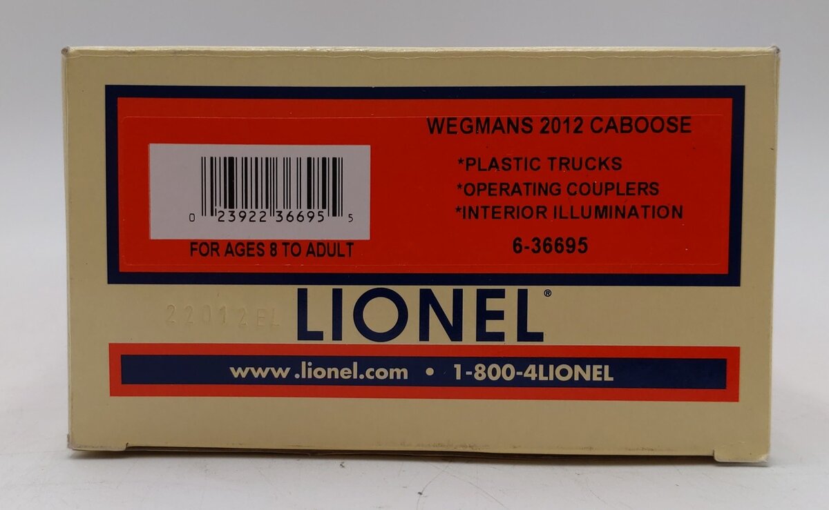 Lionel 6-36695 O Gauge Wegmans 2012 Caboose #36695 LN/Box