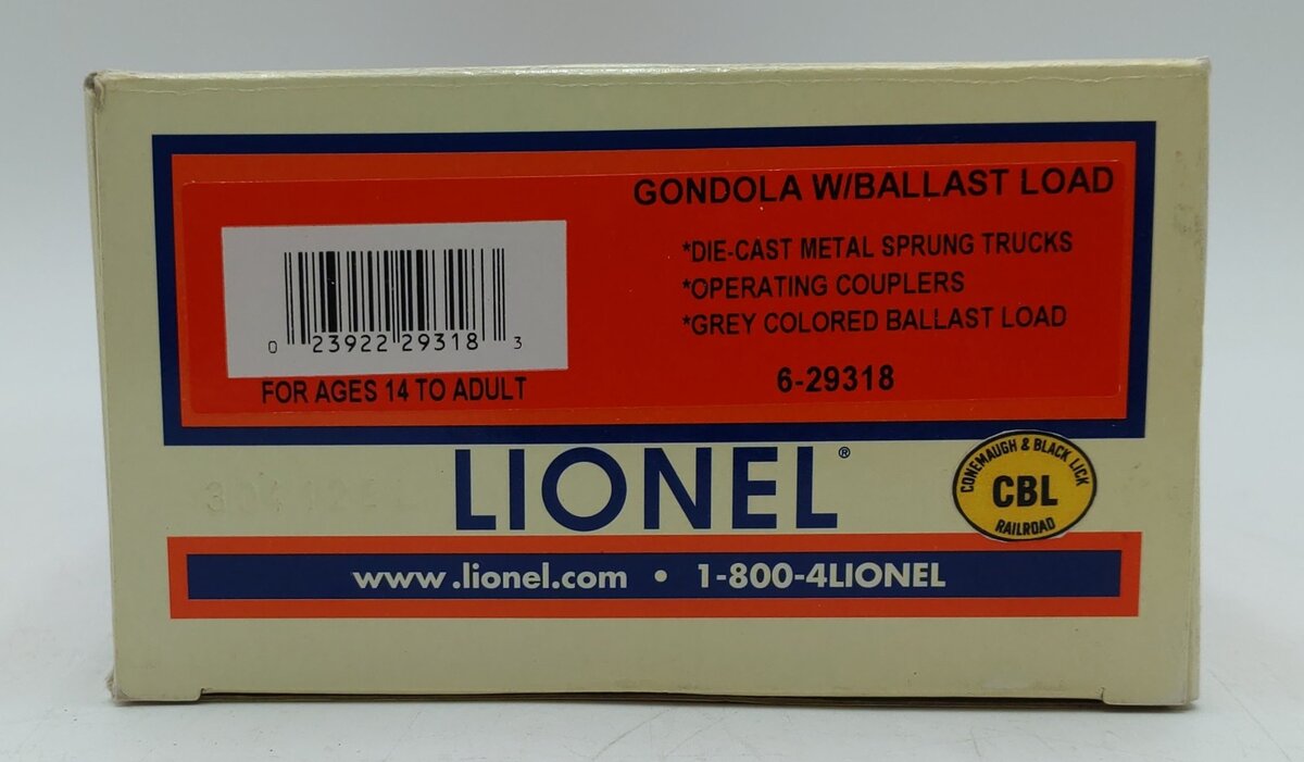 Lionel 6-29318 New Jersey Transit Gondola with Scrap Load LN/Box