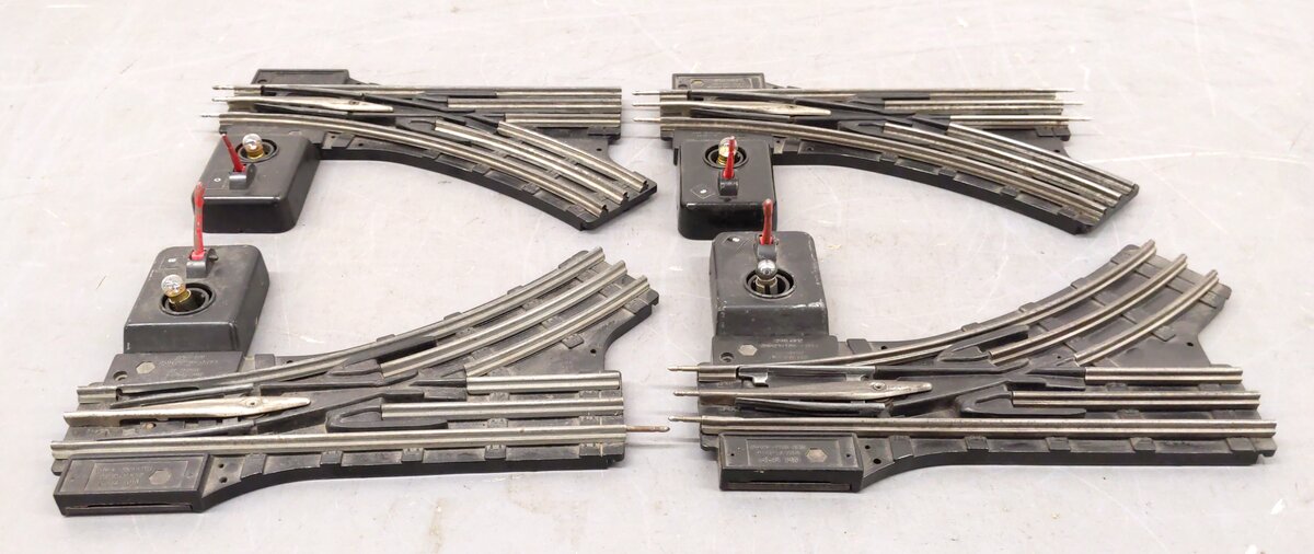 Lionel O42 Vintage O Manual Left-Hand & Right-Hand Switches (2 Pairs) VG