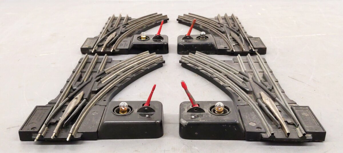 Lionel O42 Vintage O Manual Left-Hand & Right-Hand Switches (2 Pairs) VG