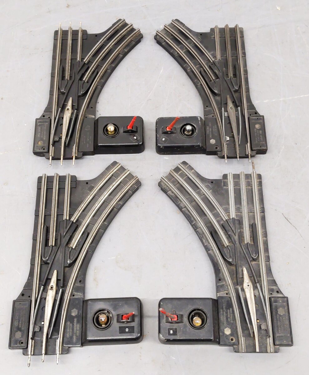 Lionel O42 Vintage O Manual Left-Hand & Right-Hand Switches (2 Pairs) VG