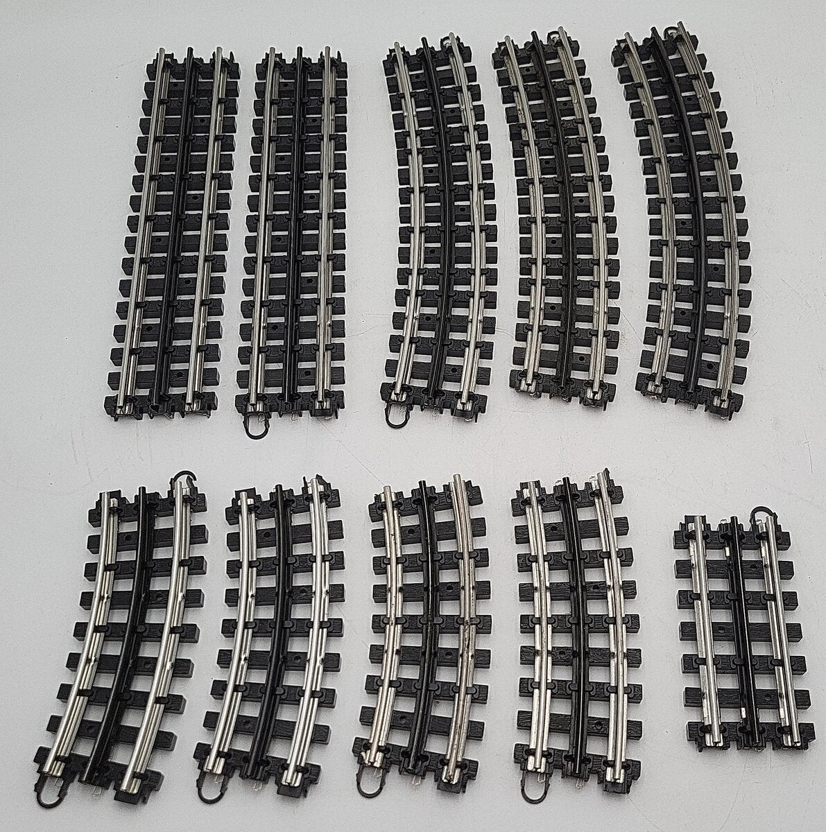 K-Line O Gauge SuperSnap Assorted Track Sections: 0716, 0736, 0732, 0750 [10] VG