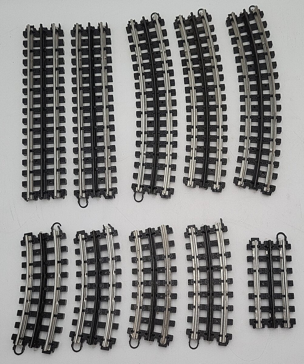 K-Line O Gauge SuperSnap Assorted Track Sections: 0716, 0736, 0732, 0750 [10] VG