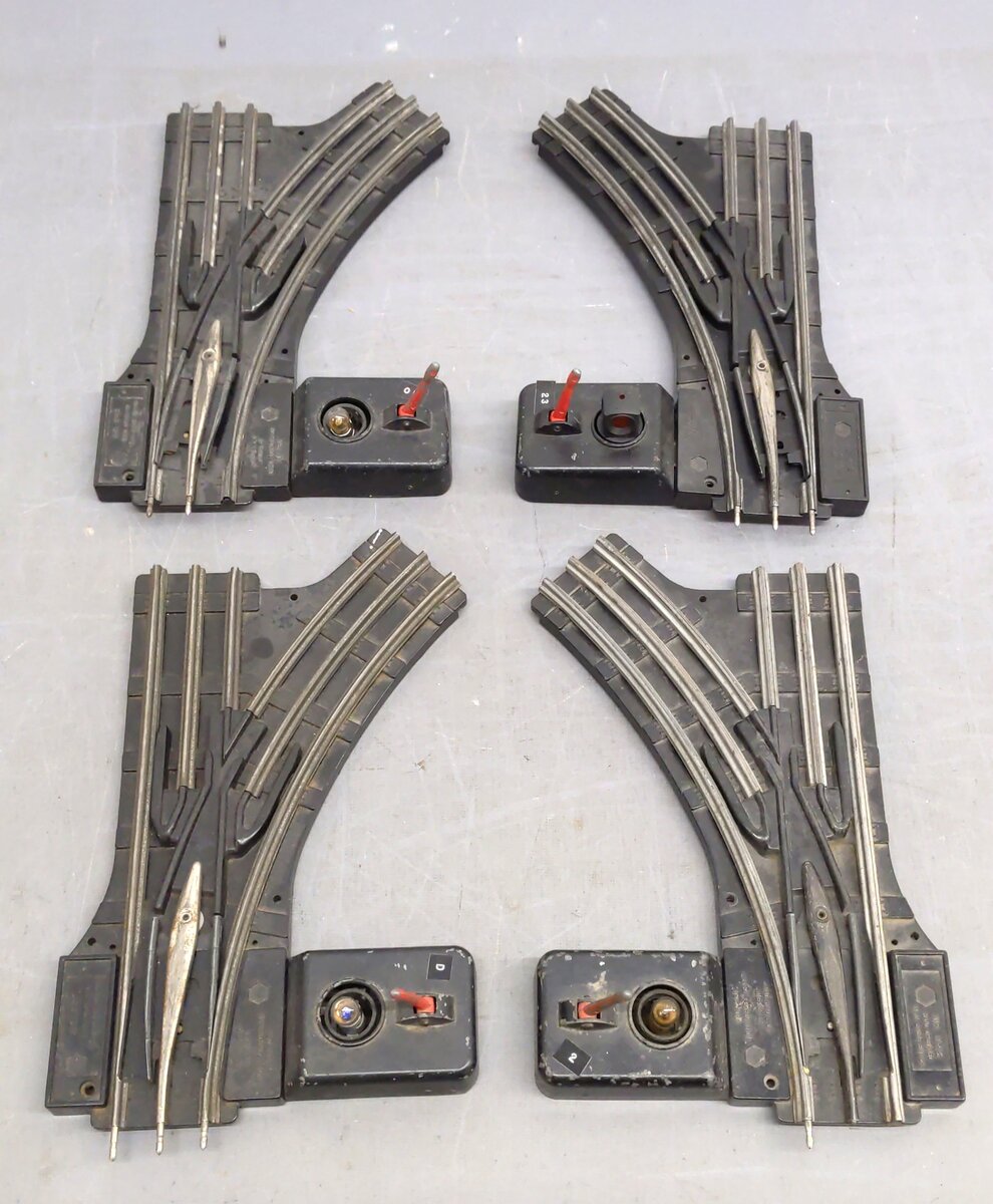 Lionel O42 Vintage O Manual Left-Hand & Right-Hand Switches (2 Pairs) VG