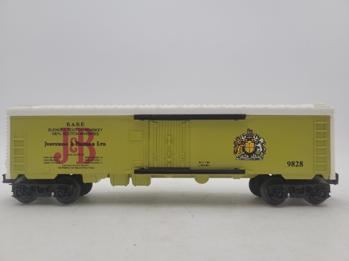 Lionel 6-9828 O Gauge Justerini and Brooks Scotch Billboard Reefer Car VG/Box