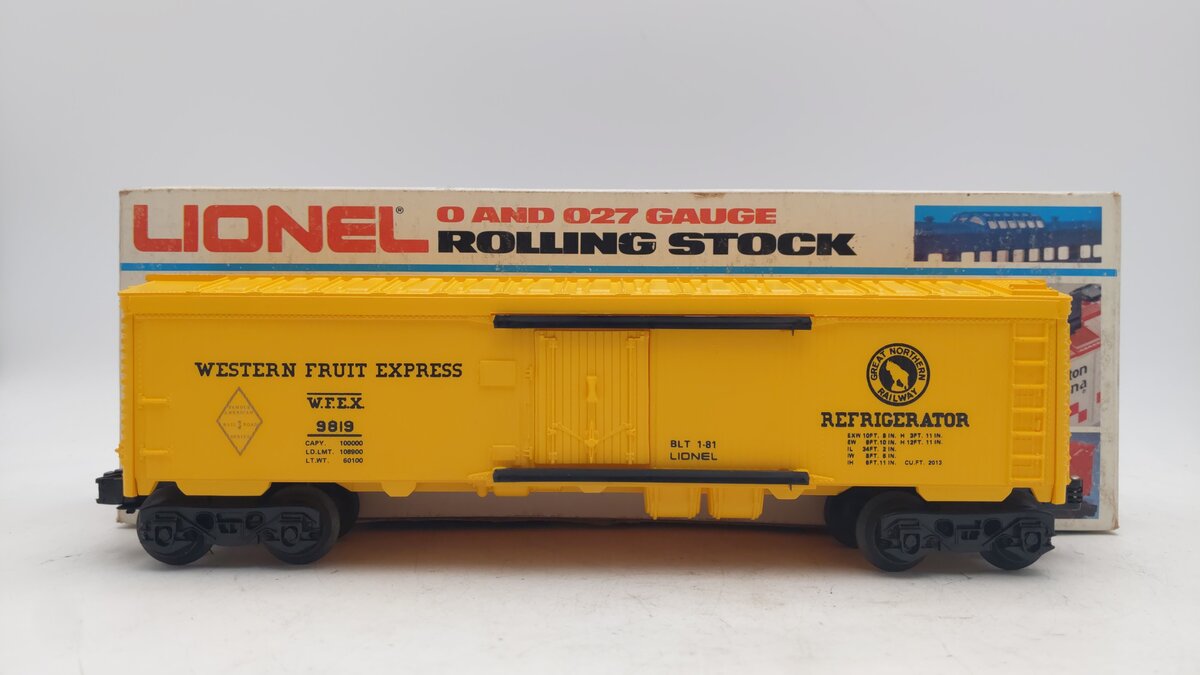 Lionel 6-9819 O Gauge Great Northern Western Fruit Express Reefer EX/Box