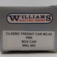 Williams WAL03 O Gauge Pennsylvania Classic Boxcar #608655 LN/Box
