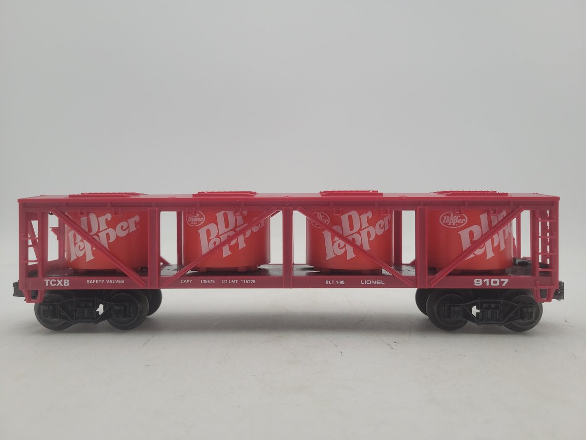Lionel 6-9107 O Gauge Dr. Pepper Vat Carrier #9107 VG/Box