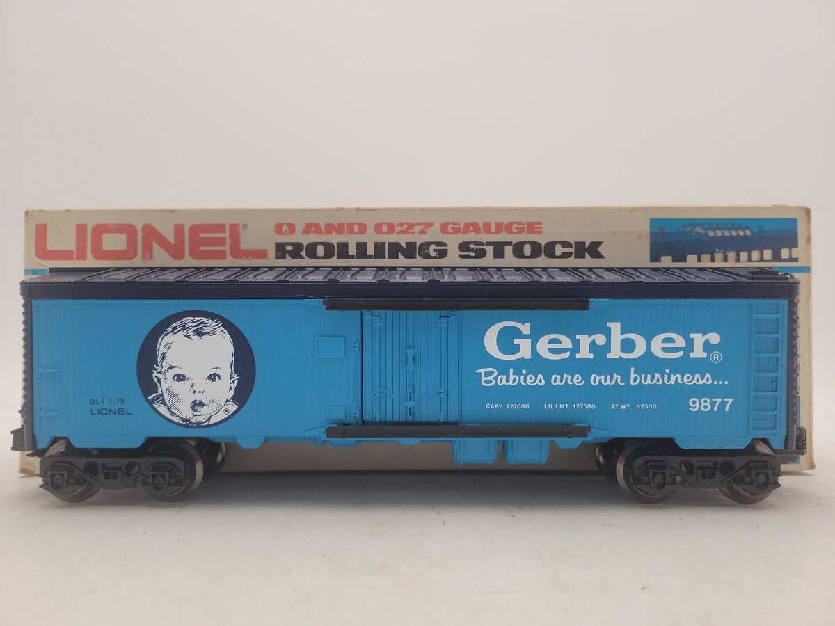 Lionel 6-9877 O Gauge Gerber Baby Food Billboard Reefer Car EX/Box