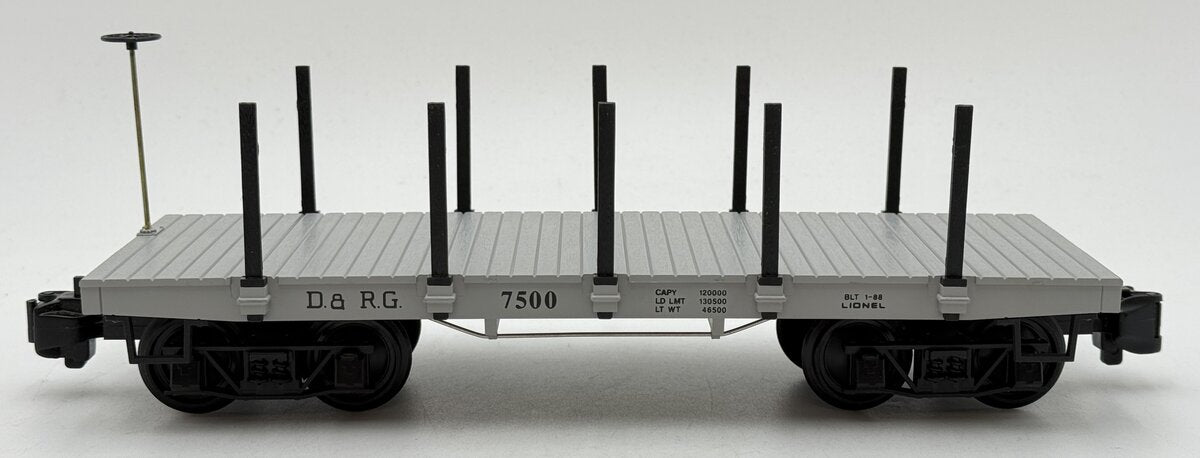 Lionel 8-87500 G Gauge Denver & Rio Grande Flatcar LN/Box