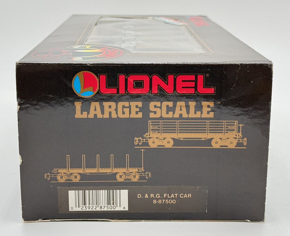 Lionel 8-87500 G Gauge Denver & Rio Grande Flatcar LN/Box