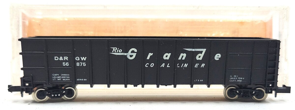 Roundhouse 8103 N Denver & Rio Grande Western Thrall Coal Gondola #56875 LN/Box