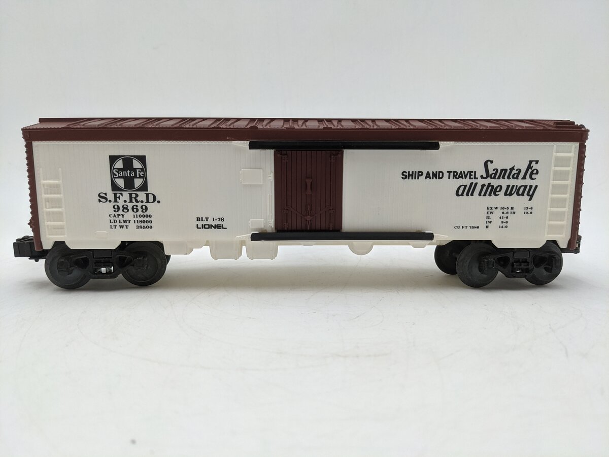 Lionel 6-9869 O Gauge Santa Fe Reefer Car EX/Box