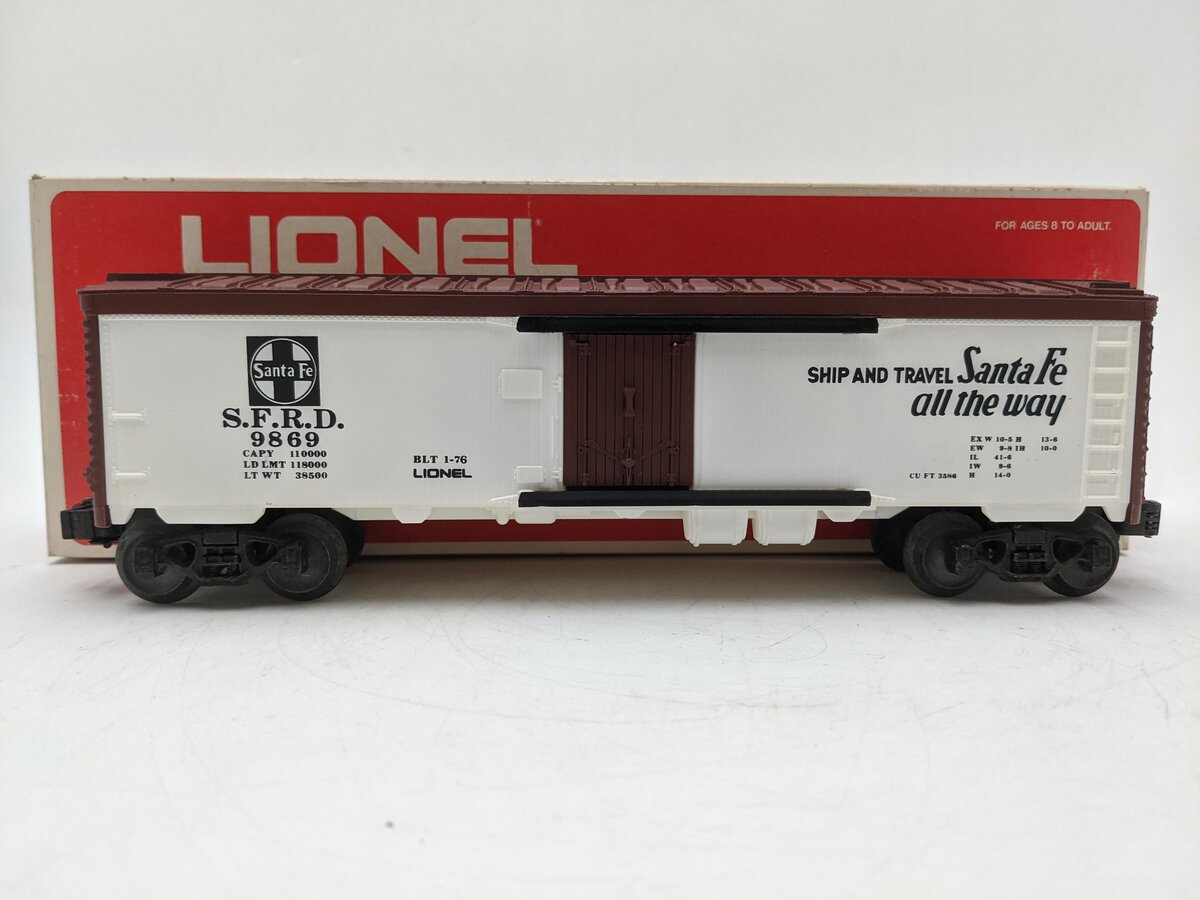 Lionel 6-9869 O Gauge Santa Fe Reefer Car EX/Box
