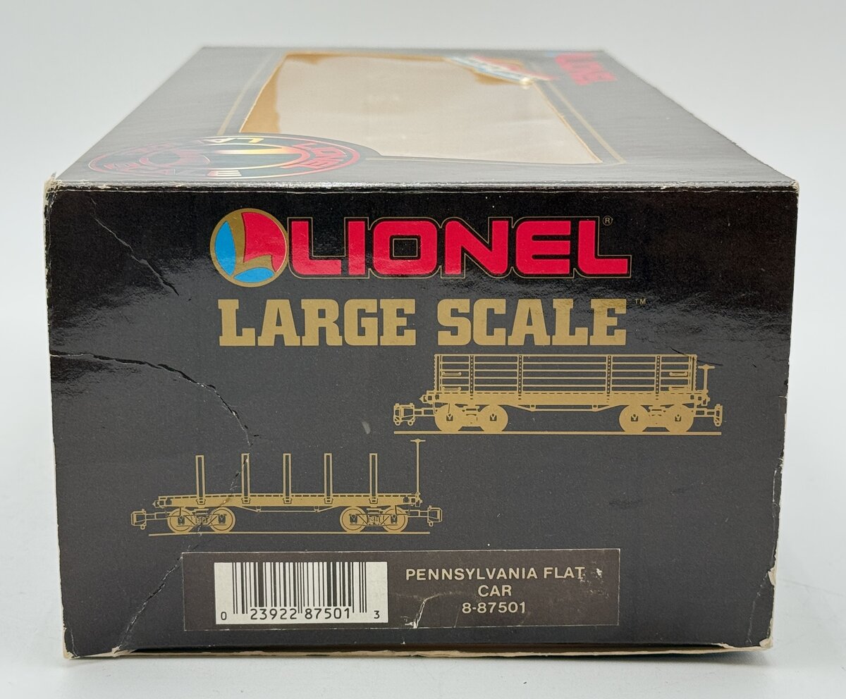 Lionel 8-87501 G Scale Pennsylvania RR Flatcar #7502 LN/Box