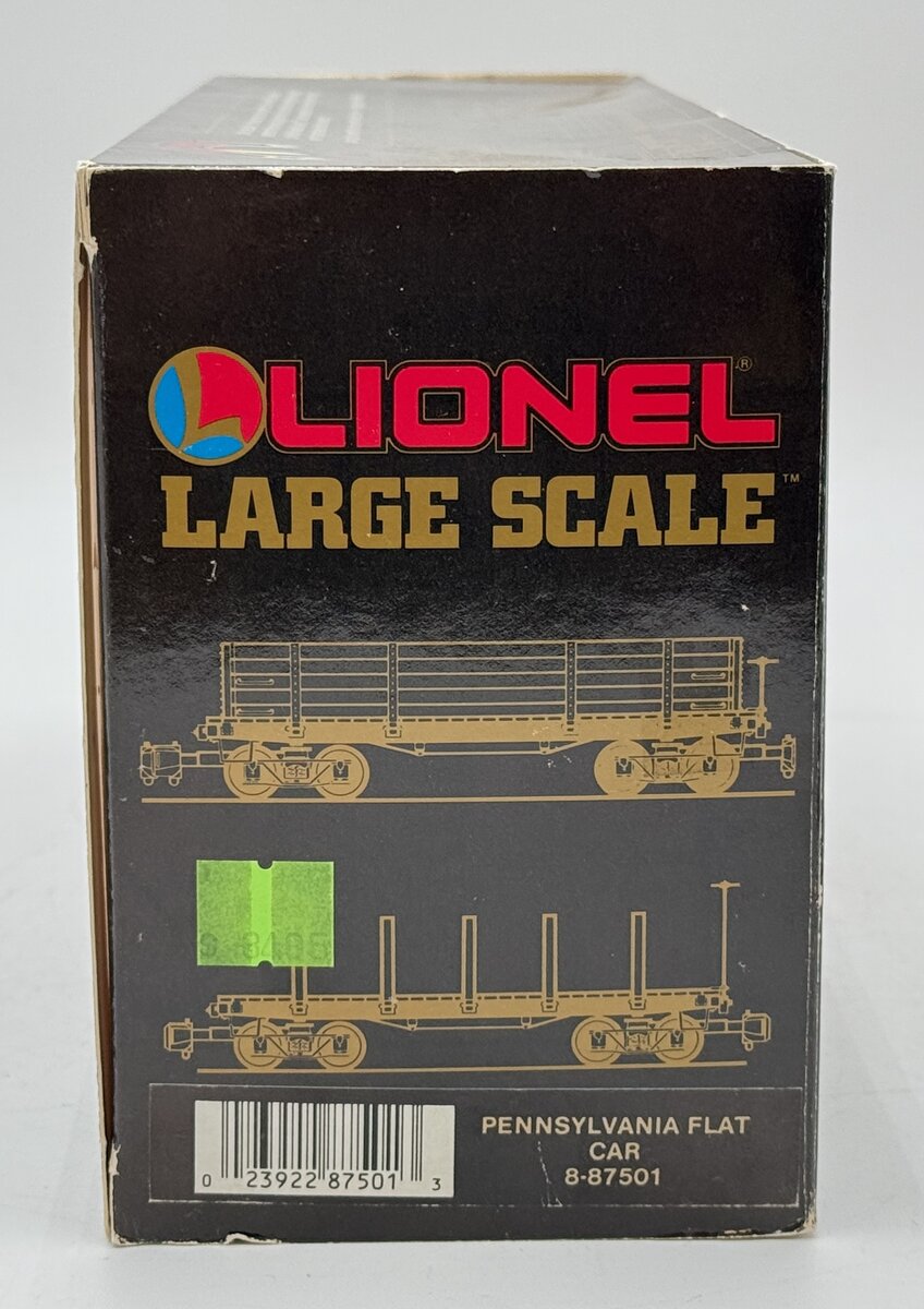 Lionel 8-87501 G Scale Pennsylvania RR Flatcar #7502 LN/Box