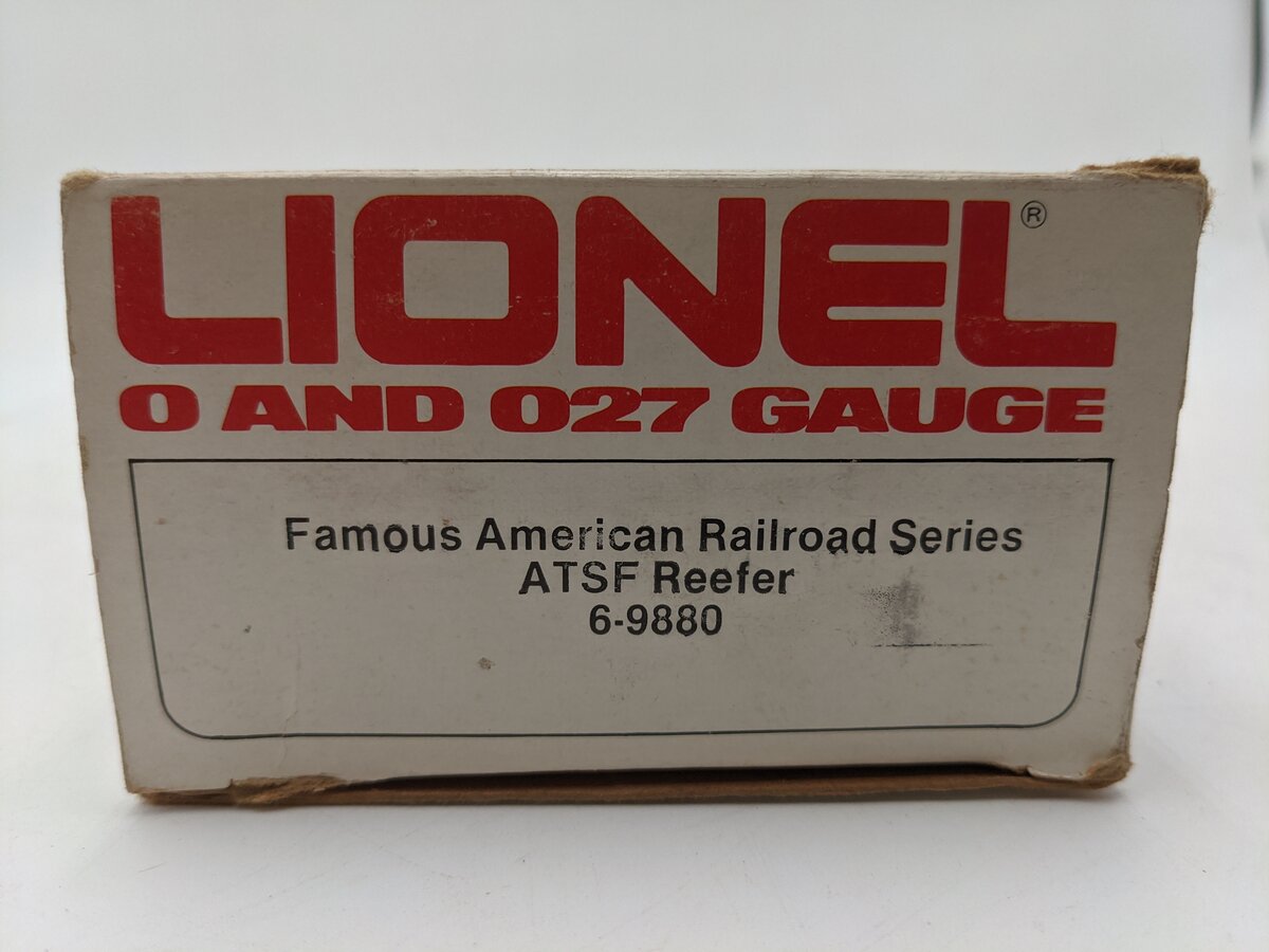 Lionel 6-9880 O Gauge AT&SF Famous American Railroad Refrigerator Car EX/Box
