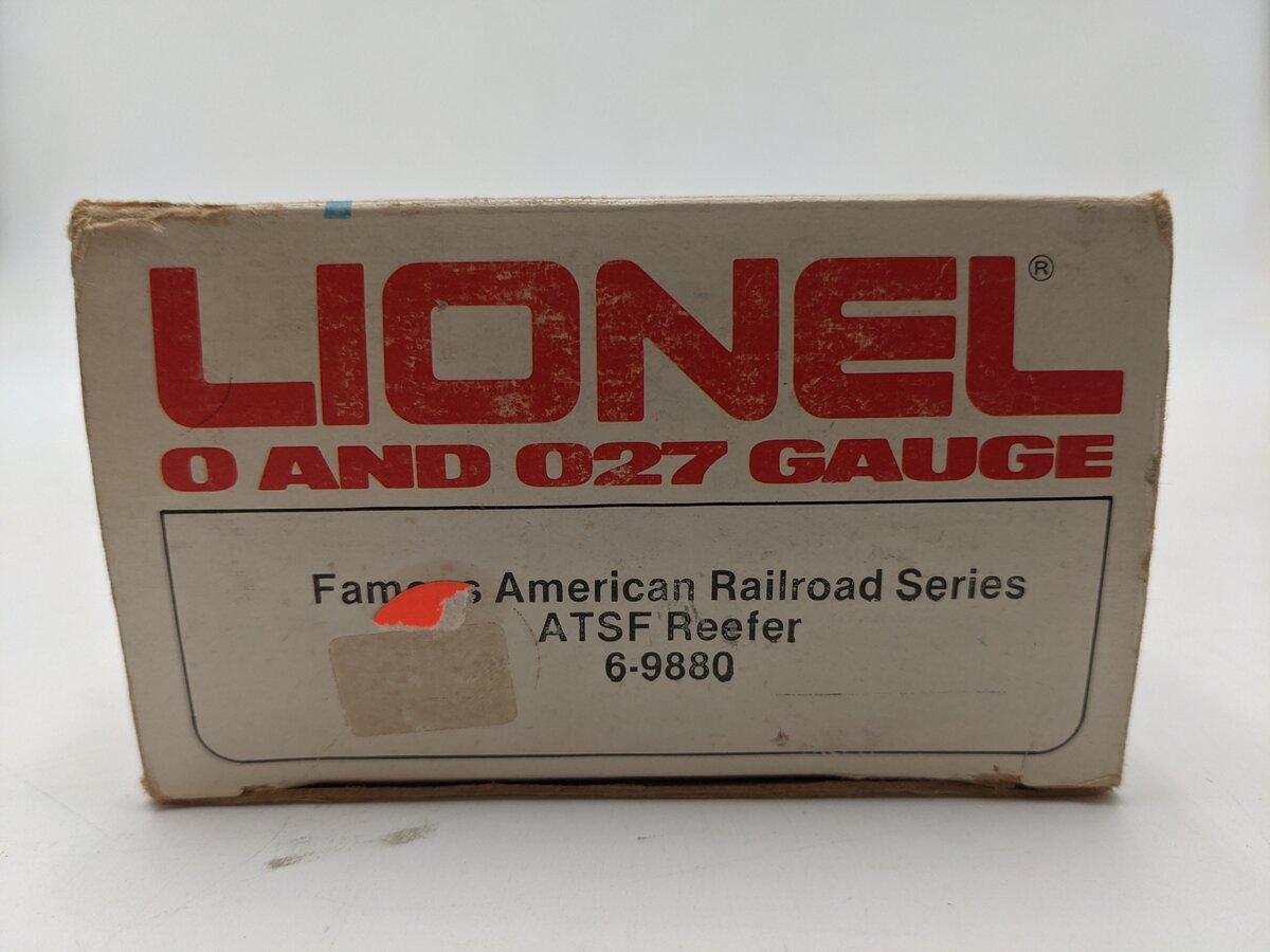Lionel 6-9880 O Gauge AT&SF Famous American Railroad Refrigerator Car EX/Box