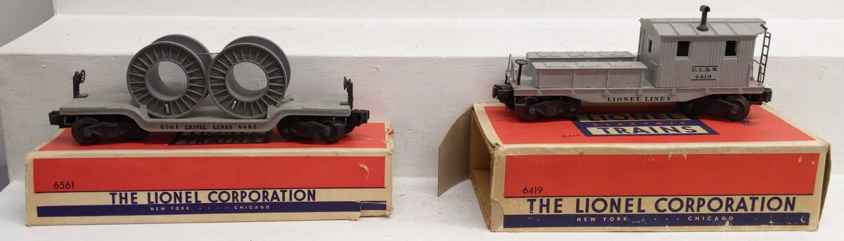 Lionel Vintage O Gauge Freight Cars #6419,6561 [2] VG/Box