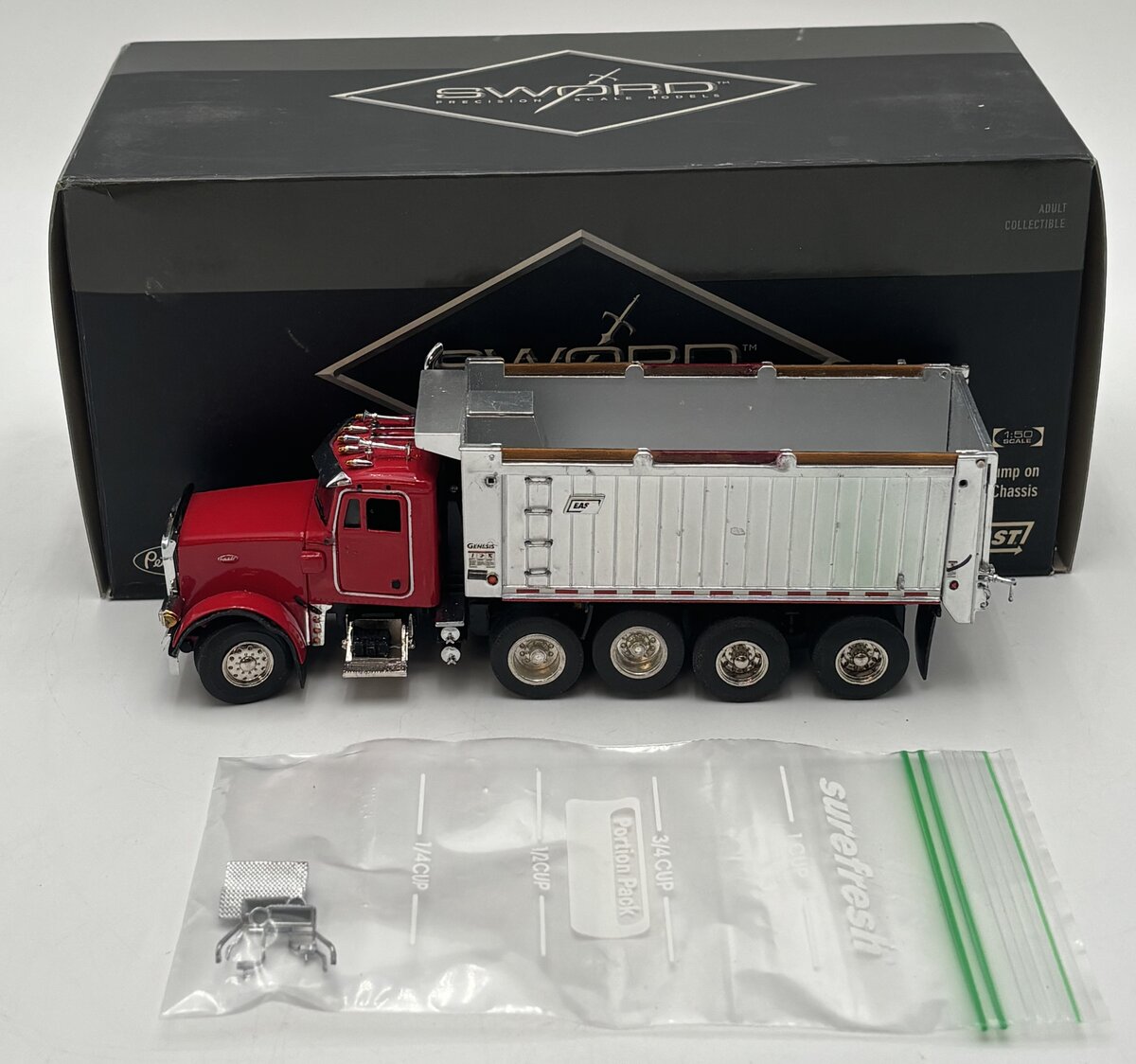 Sword Models SW2042-R 1:50 Red Peterbilt 357 w/Rigid East Genesis Dump EX/Box