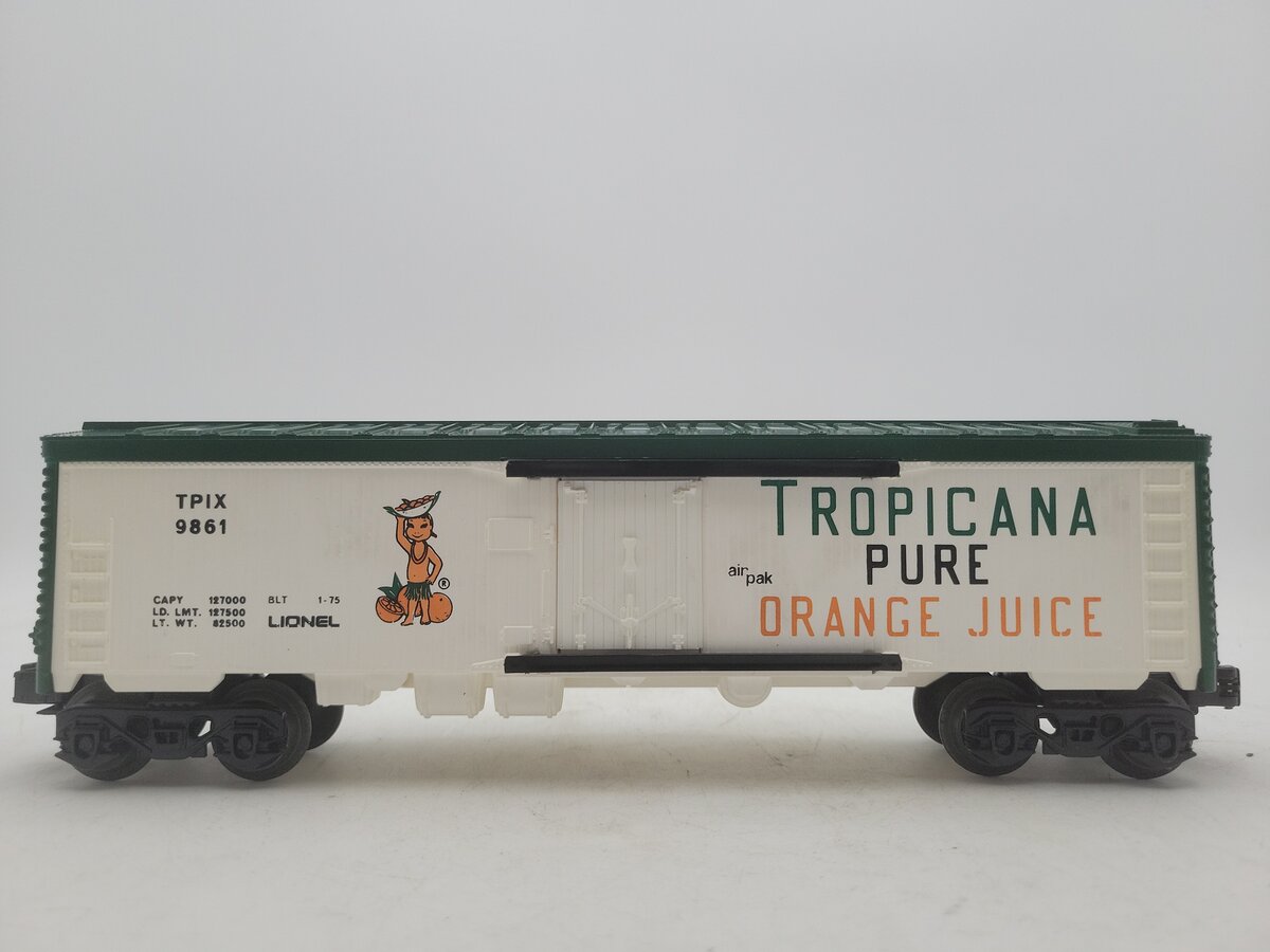 Lionel 6-9861 O Gauge Tropicana Billboard Reefer Car EX