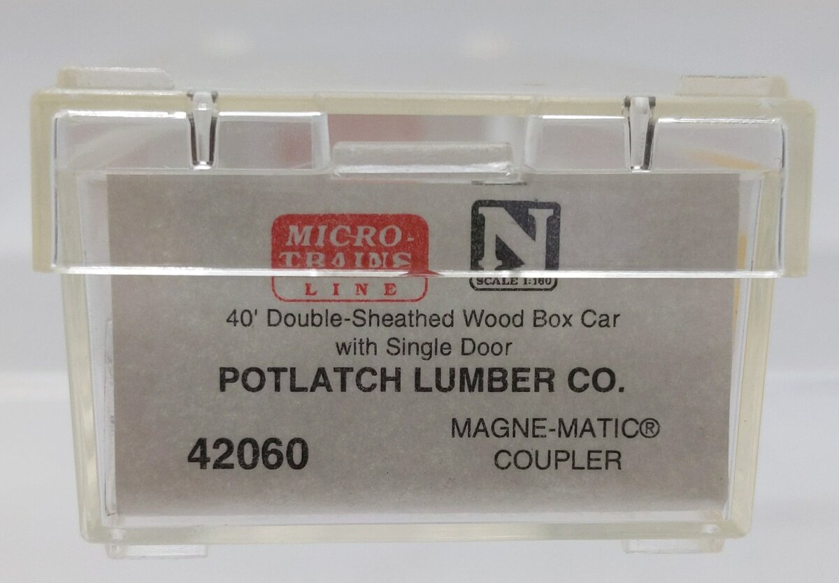 Micro-Trains 04200060 N Scale Potlatch Lumber Co. 40' Wood Boxcar #424 EX/Box