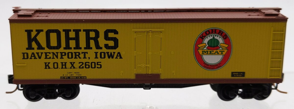 Micro-Trains 04900110 N Kohrs Meat Packing Company 40' Wood Reefer #2605 LN/Box