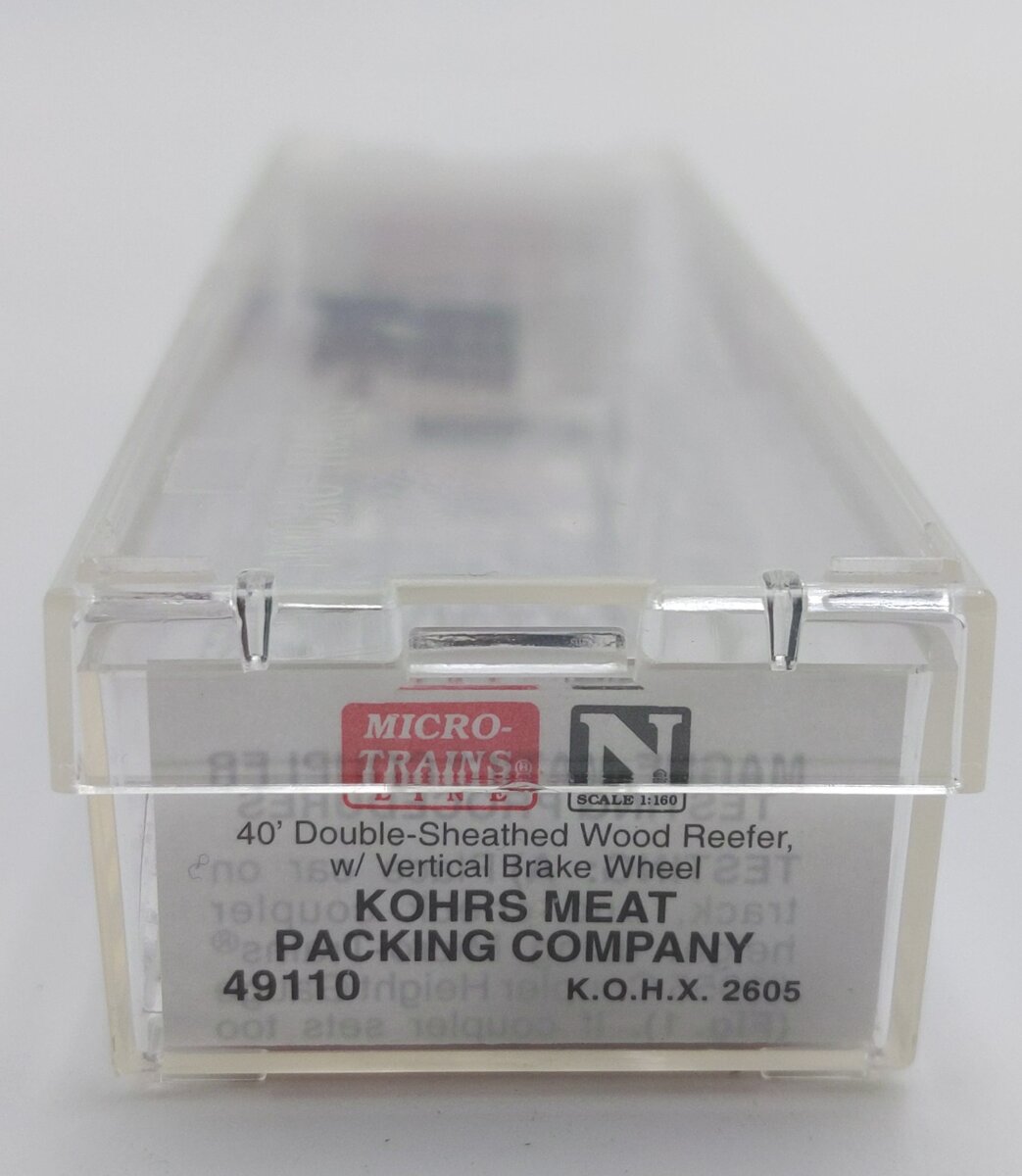 Micro-Trains 04900110 N Kohrs Meat Packing Company 40' Wood Reefer #2605 LN/Box