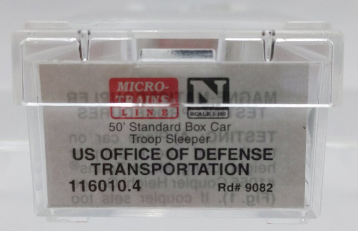Micro-Trains 11600014 N US Office of Defense Trans 50' Troop Sleeper Car #9082 NIB