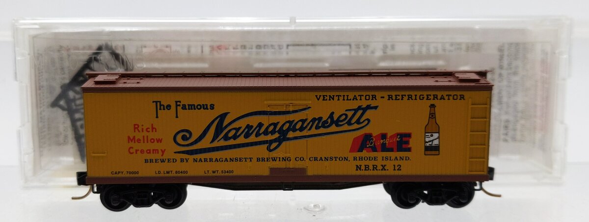 Micro-Trains 04900220 N Scale Narrangasett 40' Wood Sheatherd Reefer #12 LN/Box