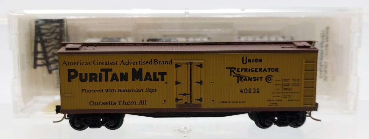 Micro-Trains 04900350 N Puritan Malt 40' Double Sheathed Wood Reefer #40636 LN/Box
