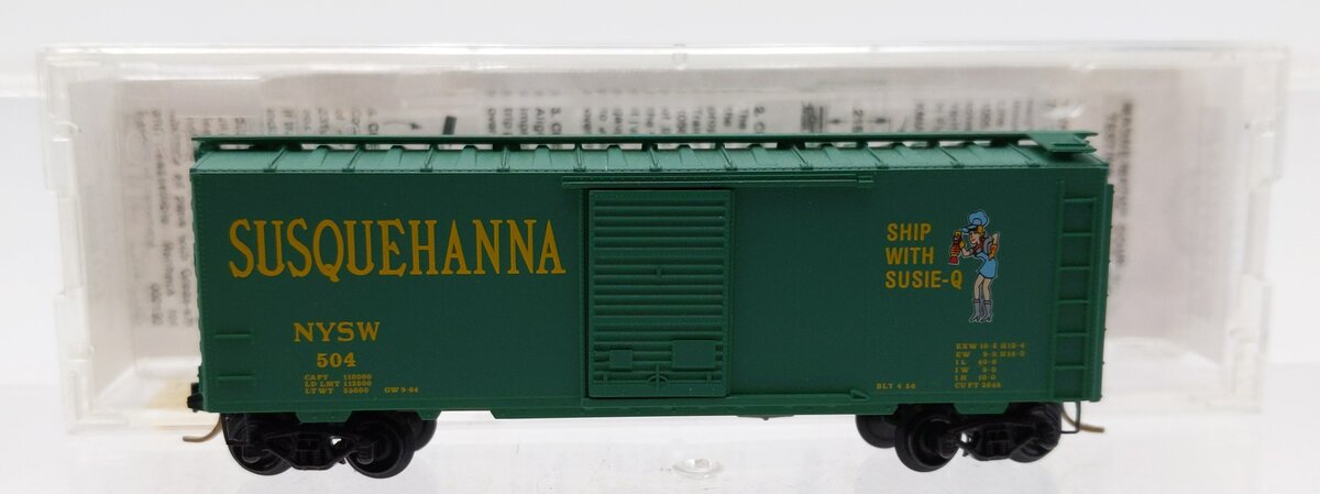 Micro-Trains 02000670 N Scale Susquehanna 40' Standard Single Door Boxcar #504 NIB