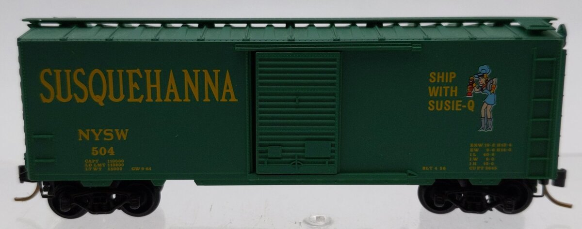 Micro-Trains 02000670 N Scale Susquehanna 40' Standard Single Door Boxcar #504 NIB