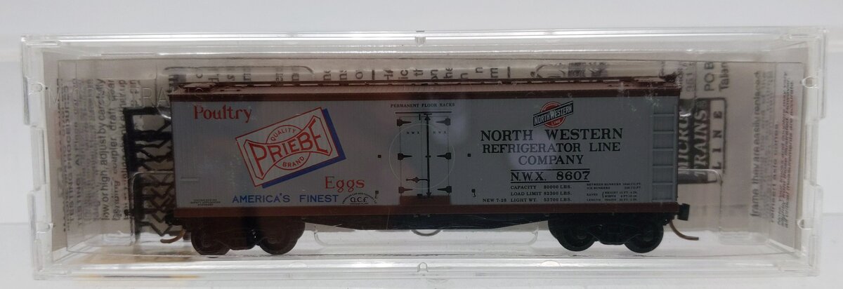 Micro-Trains 04900520 N Scale North Western Refrigerator 40'' Wood Reefer #8607 NIB