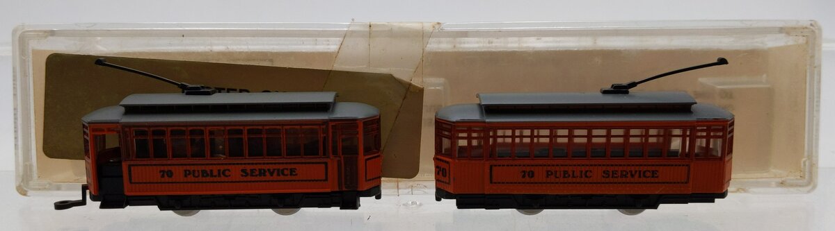 Model Power 7506 N Scale Brill Trolley with Dummy #70 EX/Box