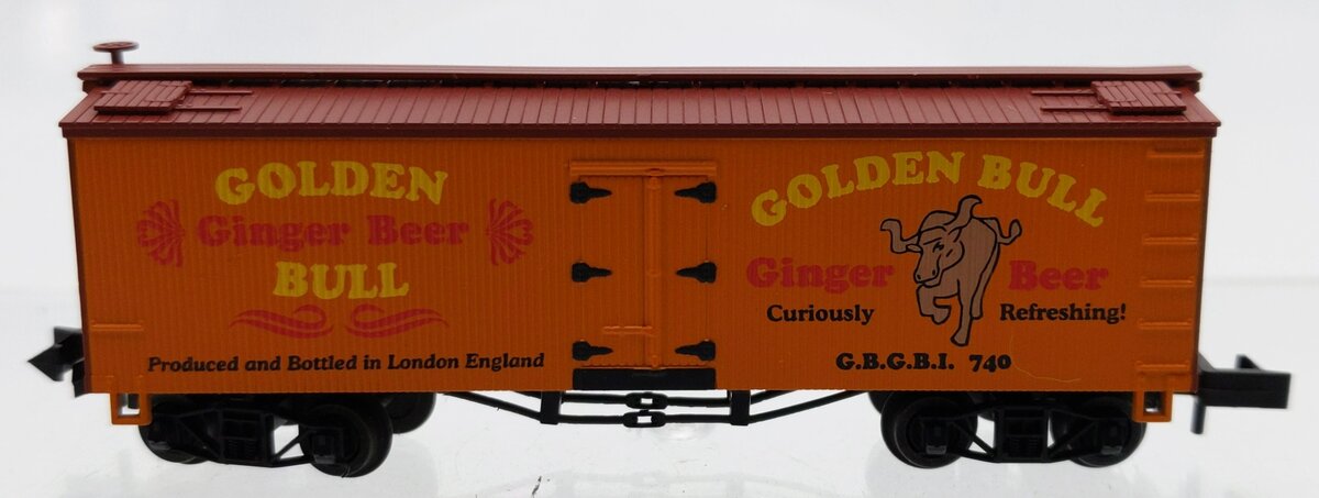 Roundhouse 8942 N Golden Bull Beer 36' Old Time Reefer Car #740 EX/Box