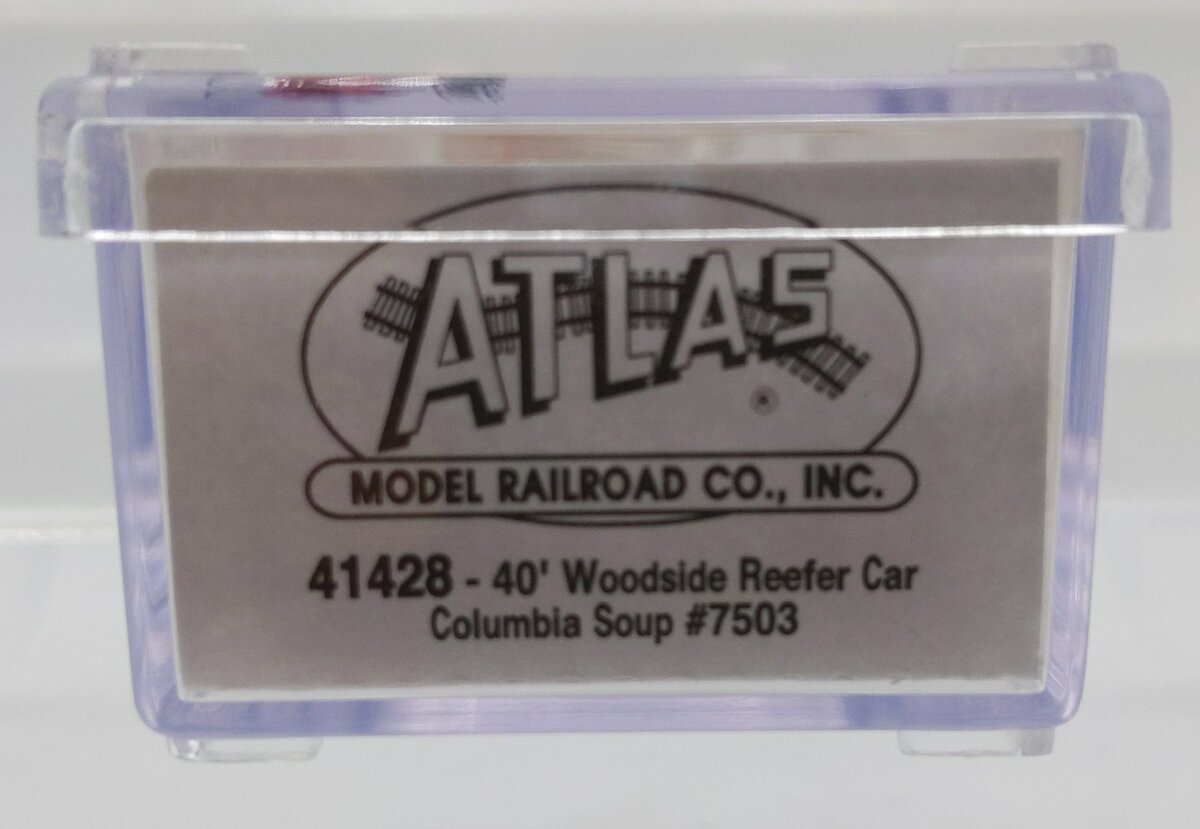 Atlas 41428 N Scale Columbia Soup 40' Woodside Reefer Car #7503 NIB