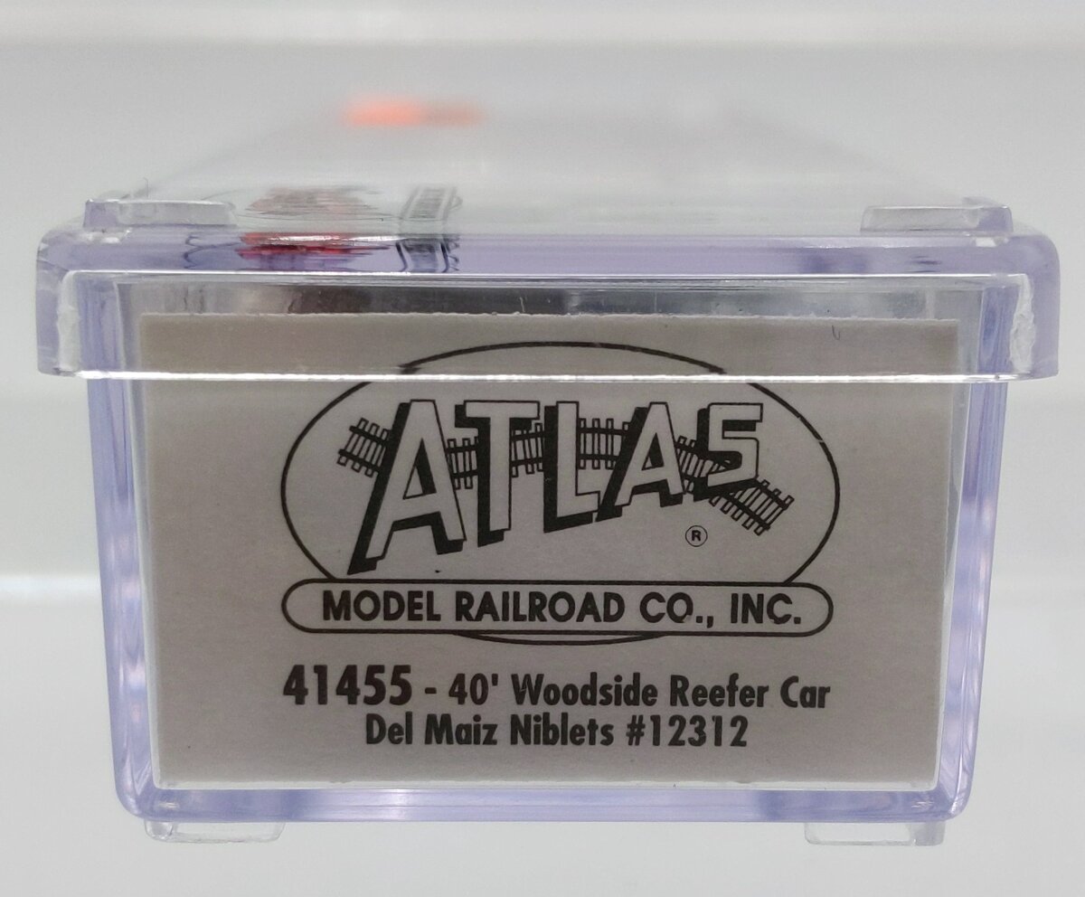 Atlas 41455 N Scale Del Maiz Niblets 40' Woodsde Reefer Car #12312 NIB